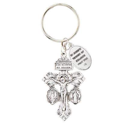 PARDON CROSS & ST. JOSEPH TERROR OF DEMONS KEY RING