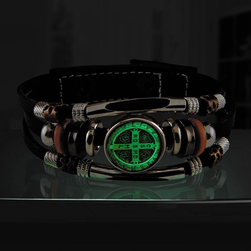 LUMINOUS ST. BENEDICT STACKED BRACELET