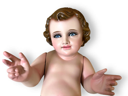 8" BABY JESUS GLASSBROWN EYE HANDMADE RESIN