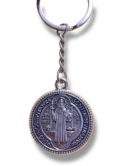 KEYCHAIN: ST. BENEDICT MEDAL BUDDED EDGE