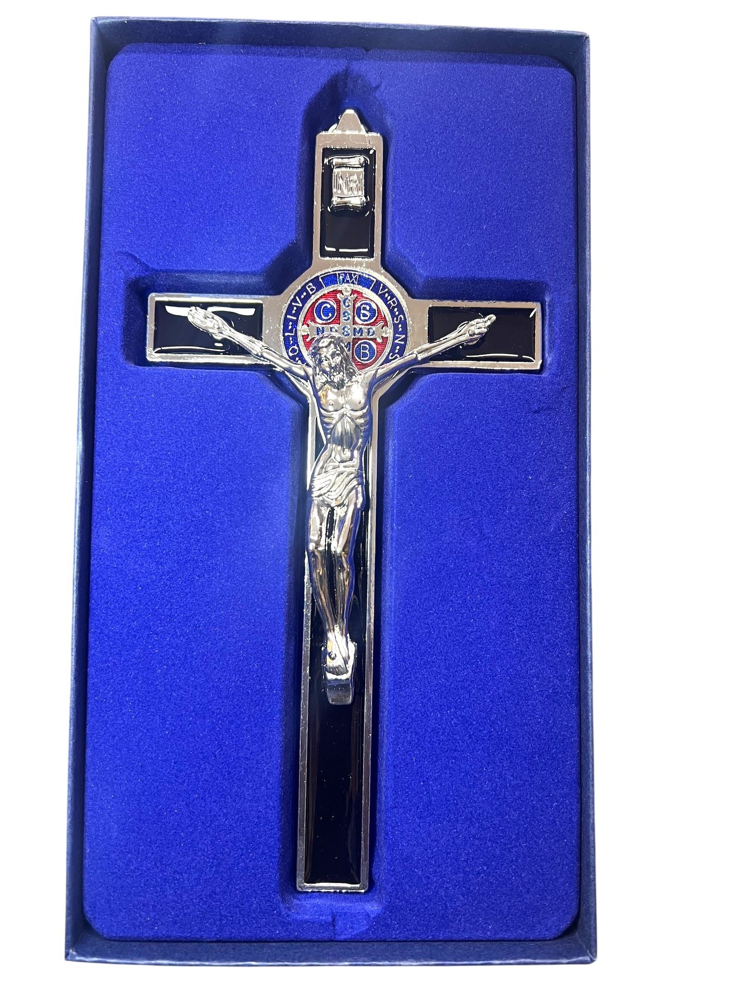 8" ST. BENEDICT CRUCIFIX W/ ENAMEL