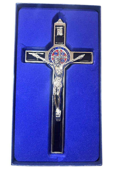 8" ST. BENEDICT CRUCIFIX W/ ENAMEL