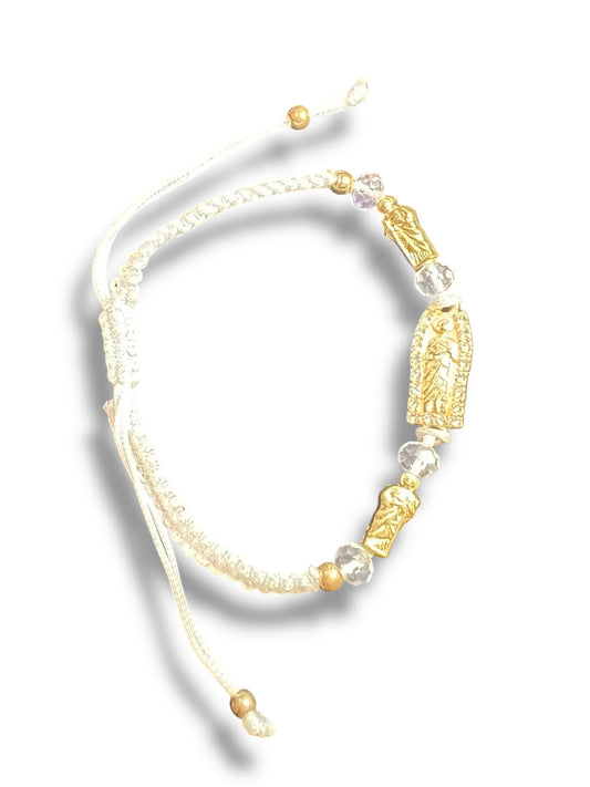 BRACELET: ST. JUDE THADDEUS WHITE THREADED