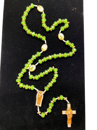 10MM CRYSTAL BEADS KNITTED ROSARY