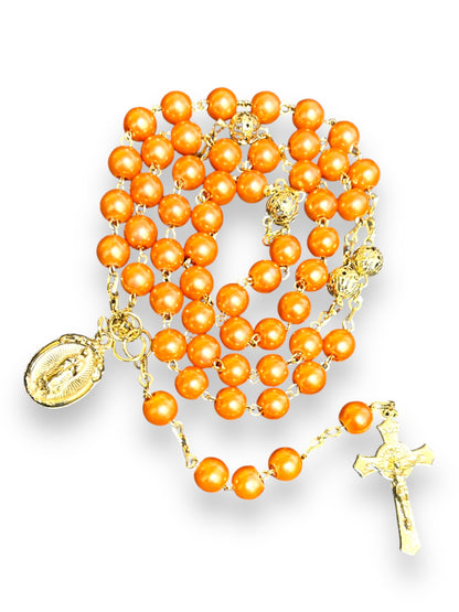 OUR LADY OF GUADALUPE FAUX PEARL ROSARY