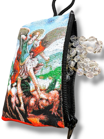 ROSARY POUCH: ST MICHAEL ARCHANGEL (SM)