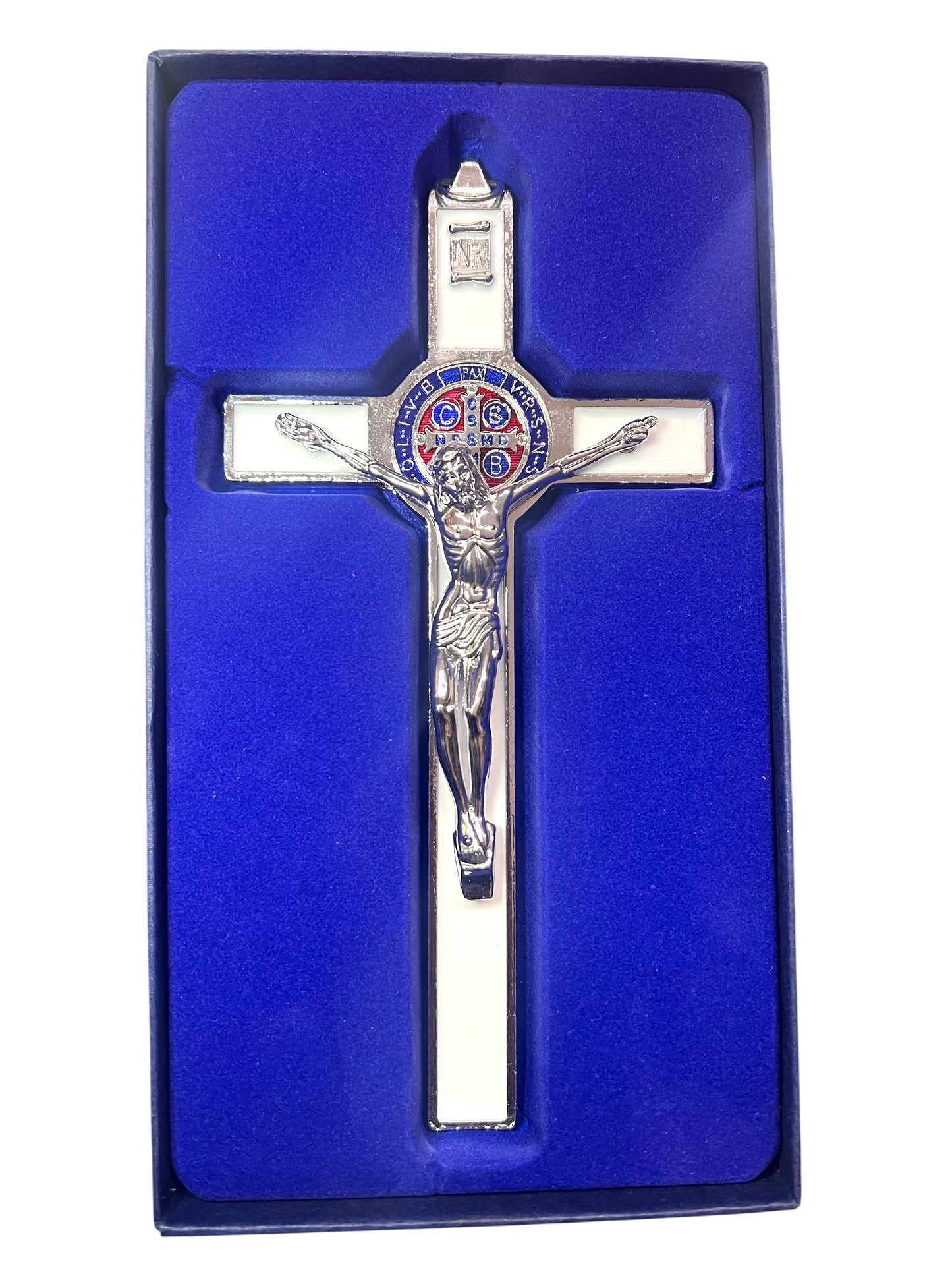 8" ST. BENEDICT CRUCIFIX W/ ENAMEL
