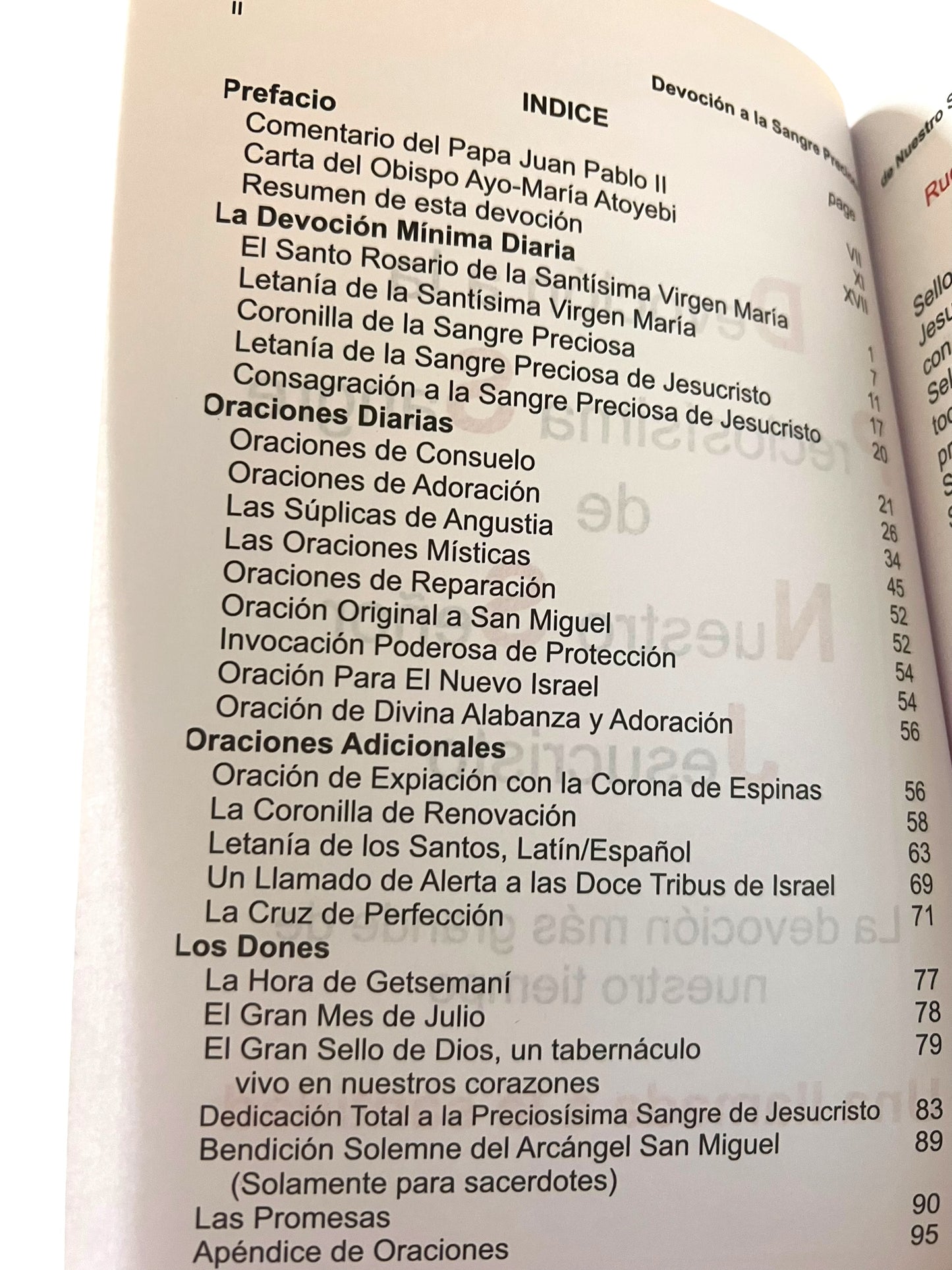 DEVOCIÓN A LA PRECIOSÍSIMA SANGRE DE NUESTRO SEÑOR JESUCRISTO (SPANISH/ENGLISH)