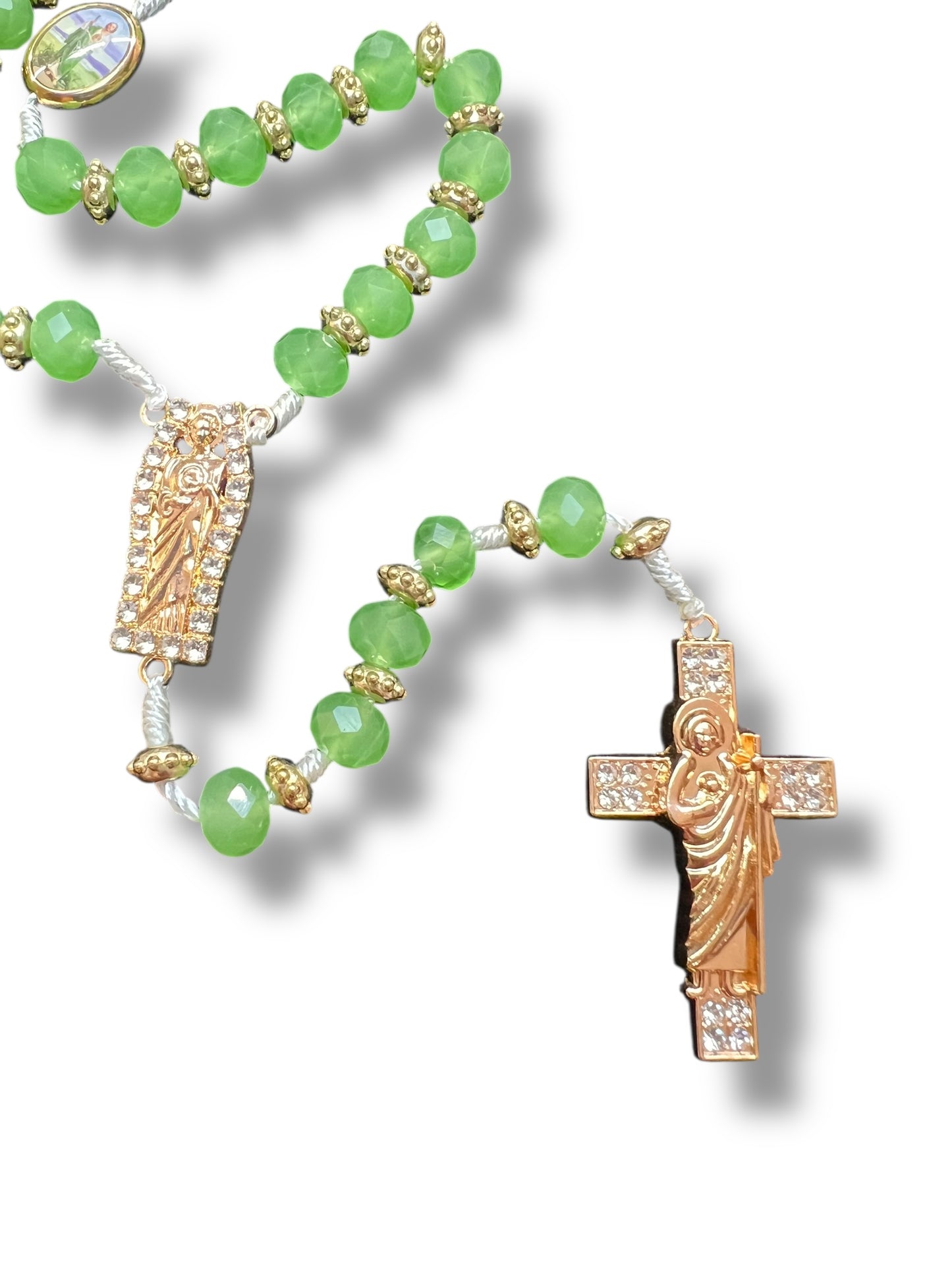 10MM CRYSTAL BEADS KNITTED ROSARY