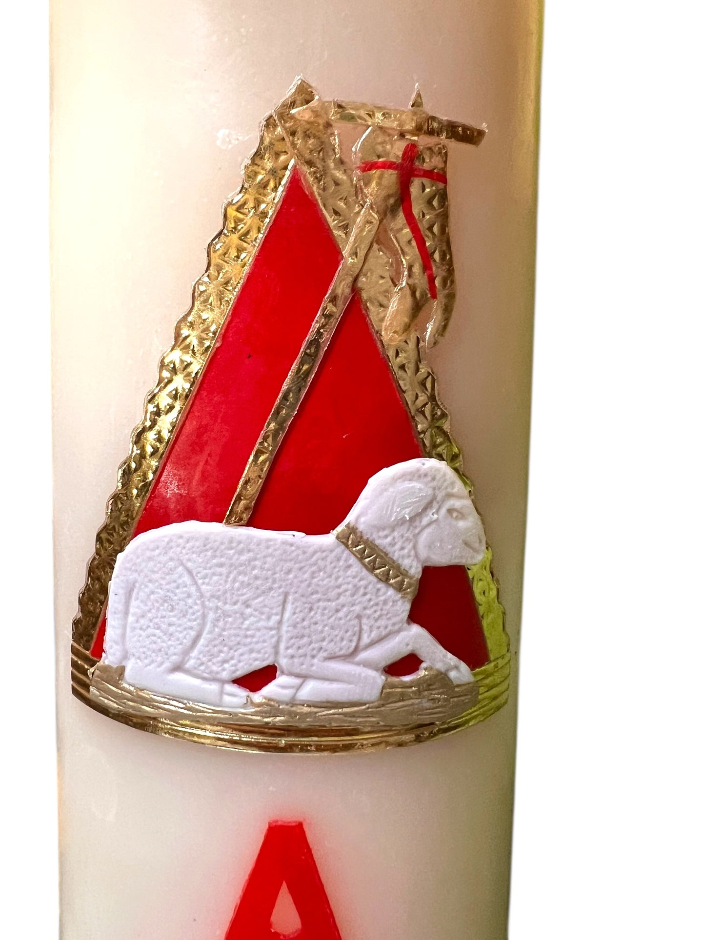 20" DECORATED WAX PASCHAL CANDLE