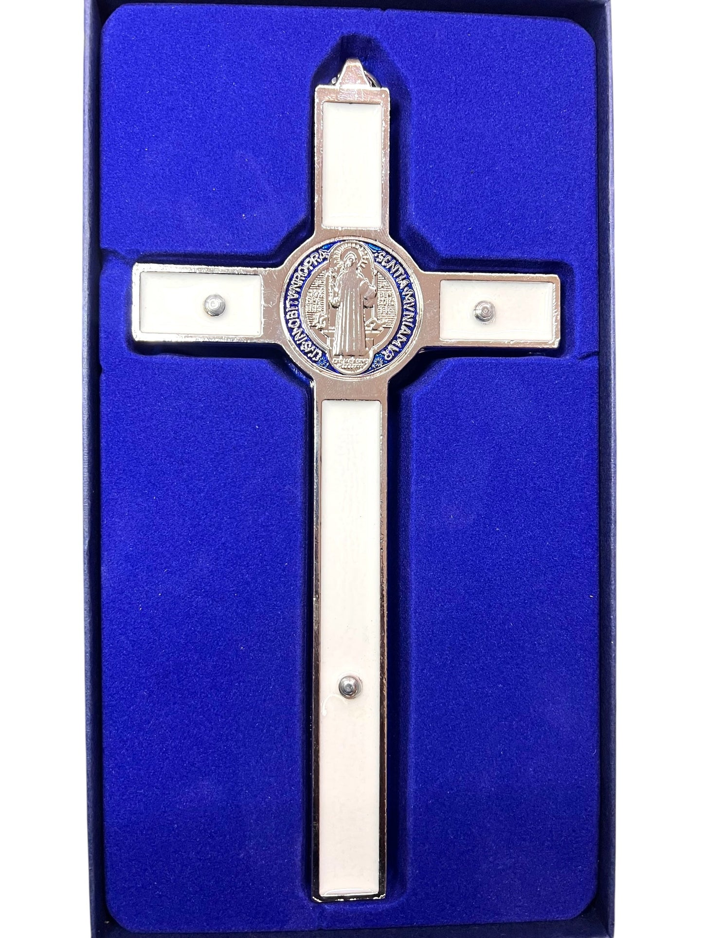 8" ST. BENEDICT CRUCIFIX W/ ENAMEL