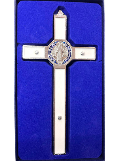 8" ST. BENEDICT CRUCIFIX W/ ENAMEL