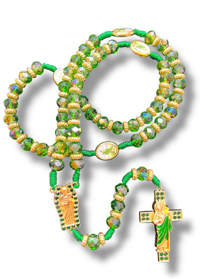 10MM CRYSTAL BEADS KNITTED ROSARY