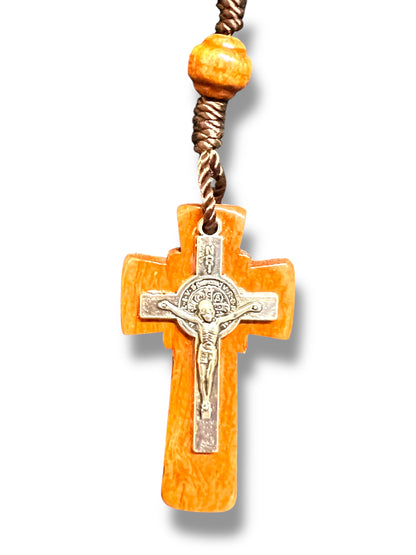 OUR LADY OF GUADALUPE WOODEN ROSARY DARK BROWN