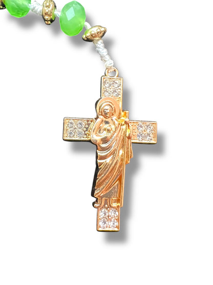 10MM CRYSTAL BEADS KNITTED ROSARY