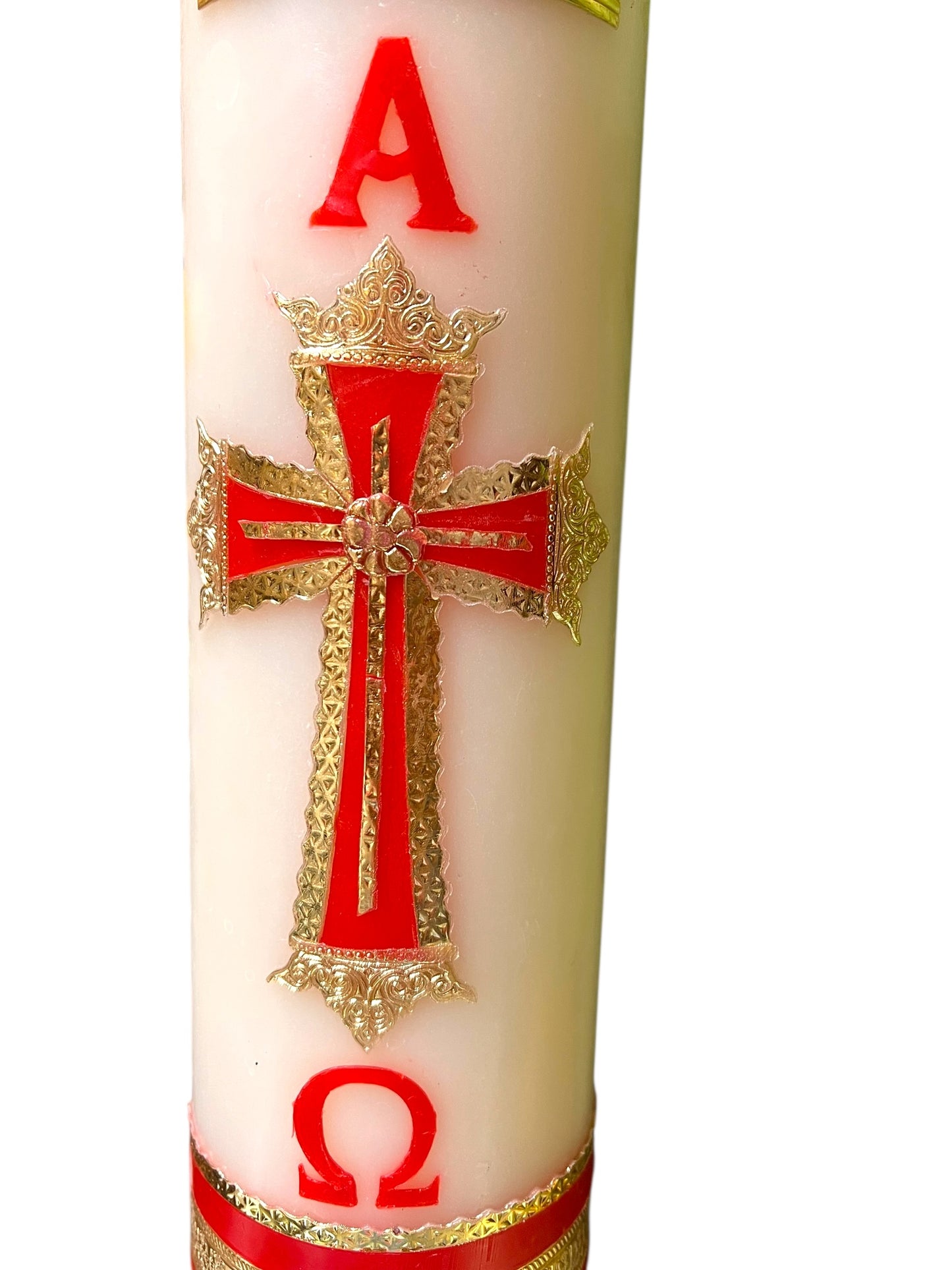 20" DECORATED WAX PASCHAL CANDLE