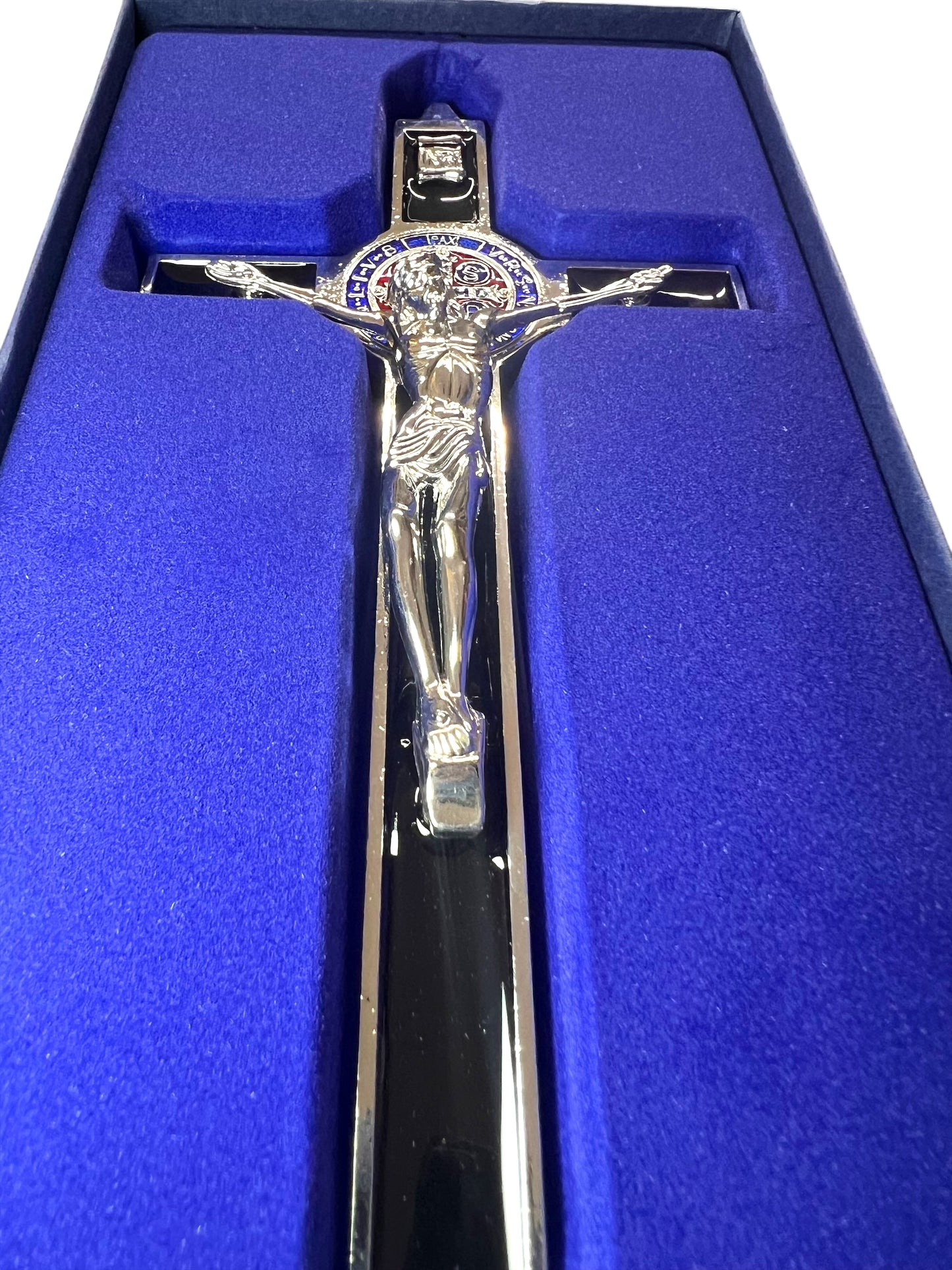 8" ST. BENEDICT CRUCIFIX W/ ENAMEL