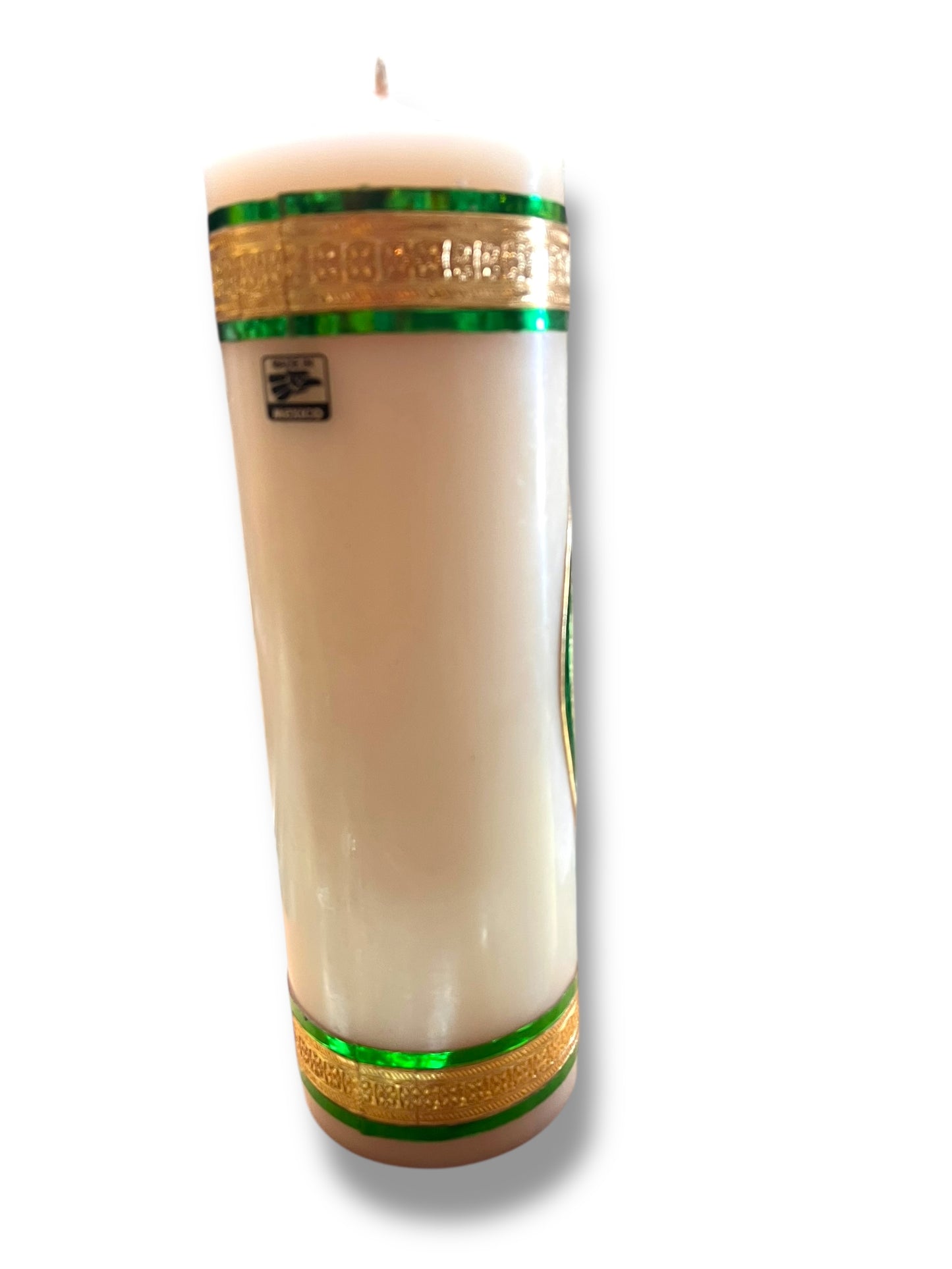 VELO PASCUAL DE CERA DECORADO DE 15"