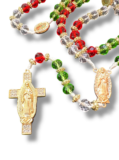 10MM CRYSTAL BEADS KNITTED ROSARY