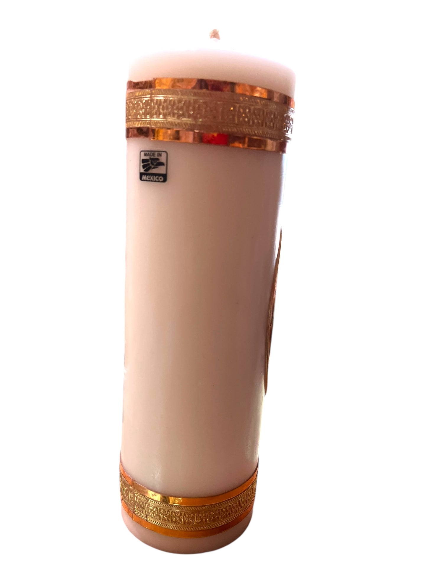 VELO PASCUAL DE CERA DECORADO DE 15"