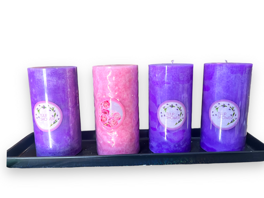 SCENTED ADVENT PILLAR CANDLES