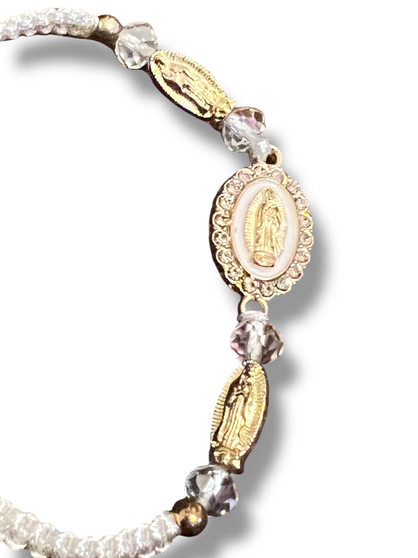 BRACELET: OUR LADY OF GUADALUPE -WHITE