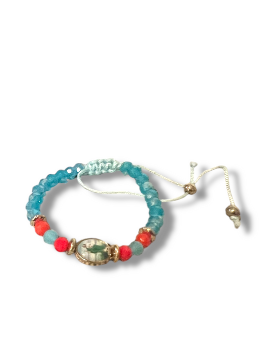 BRACELET: CHILDREN COLORED CRYSTAL ADJUSTABLE