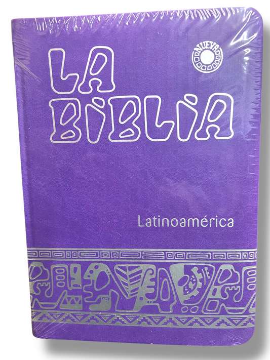 BIBLIA LATINOAMERICANA LETRA GRANDE SEMI PIEL CON UÑERO