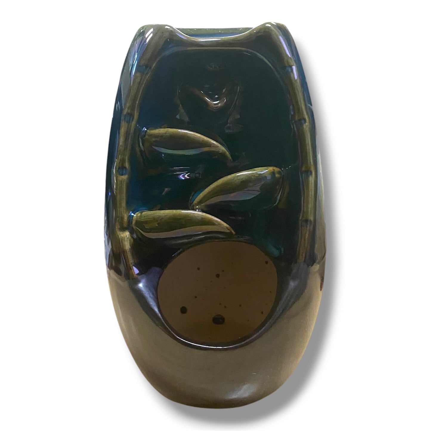 CERAMIC BACKFLOW INCENSE BURNER 5.1"H