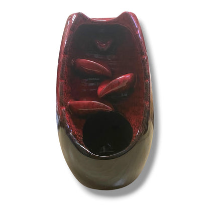 CERAMIC BACKFLOW INCENSE BURNER 5.1"H