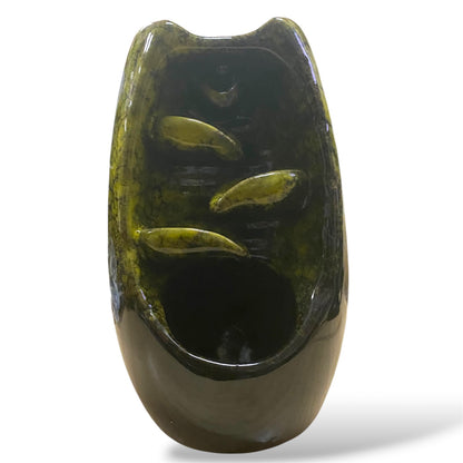 CERAMIC BACKFLOW INCENSE BURNER 5.1"H
