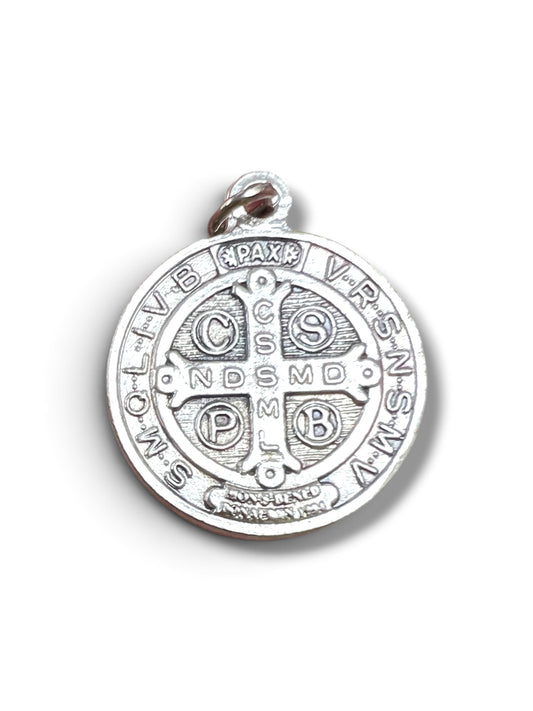 OXIDIZED ITALIAN MEDAL: ST BENEDICT 1"