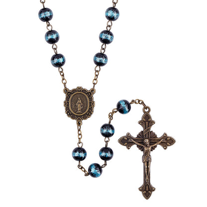BRONZE FINISH MIRACULOUS MEDAL ROSARY