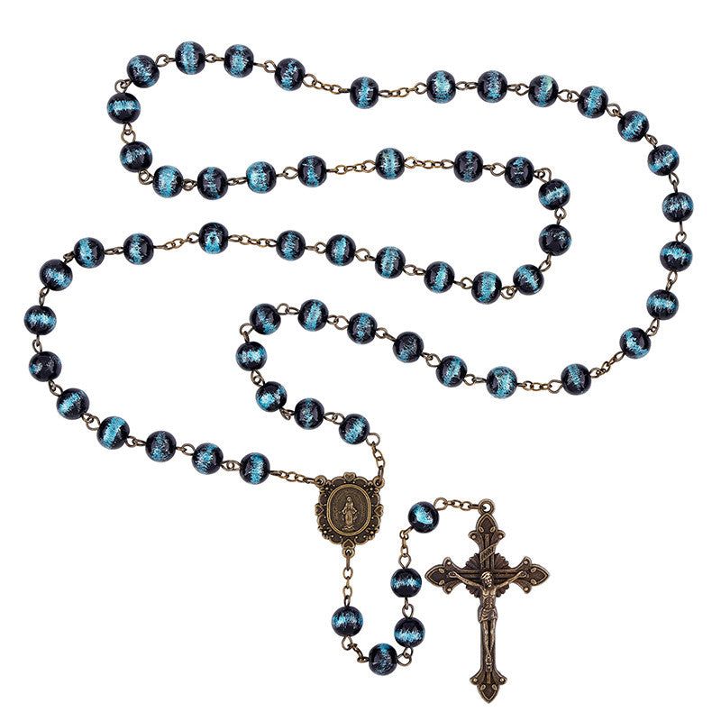 BRONZE FINISH MIRACULOUS MEDAL ROSARY