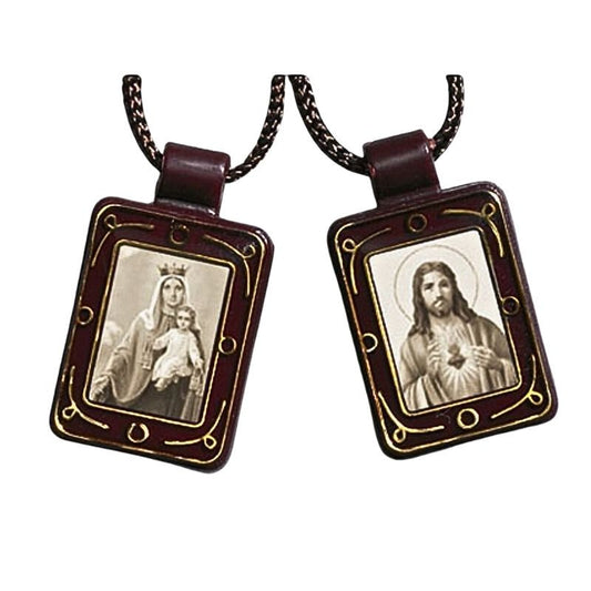 SACRED HEART / OUR LADY OF MOUNT CARMEL PLASTIC SCAPULAR