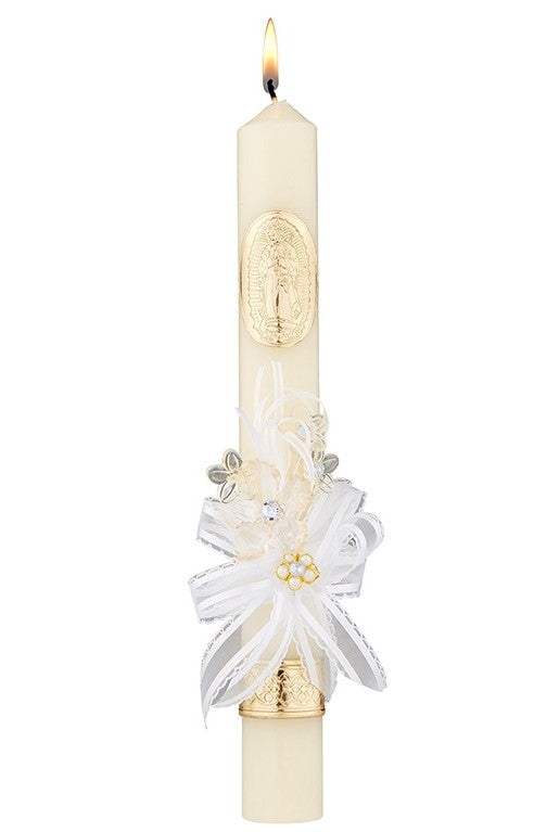 GOLD GUADALUPE BAPTIMAL 9.75" CANDLE