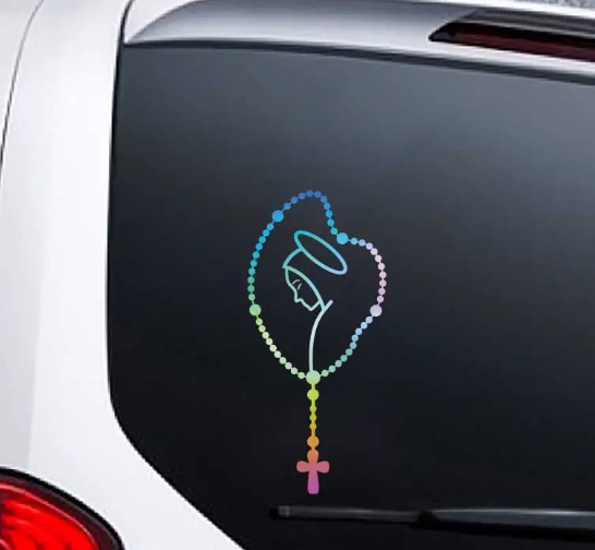 OUR LADY OF ROSARY CREATIVE CAR  DECALS M MULTICOLOR