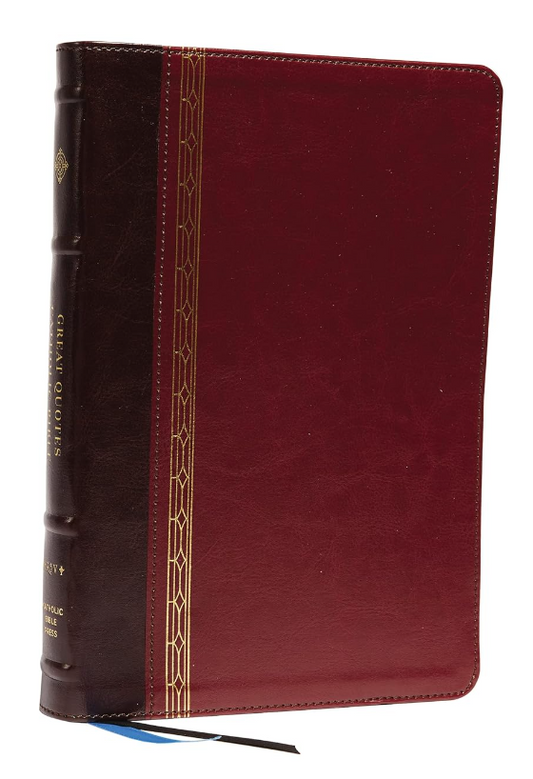 NRSVCE GREAT QUOTES CATHOLIC BIBLE, LEATHERSOFT BURGUNDY