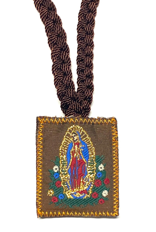 BRAIDED CORD SCAPULAR: DIVINE MERCY / OUR LADY OF GUADALUPE