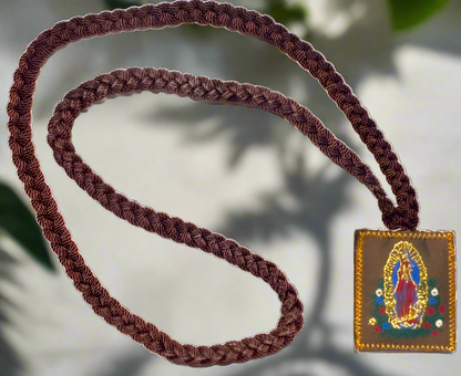 BRAIDED CORD SCAPULAR: DIVINE MERCY / OUR LADY OF GUADALUPE