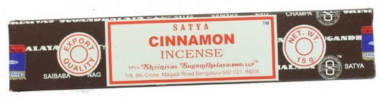 INCENSE STICKS: SATYA CINNAMON 12-PACK