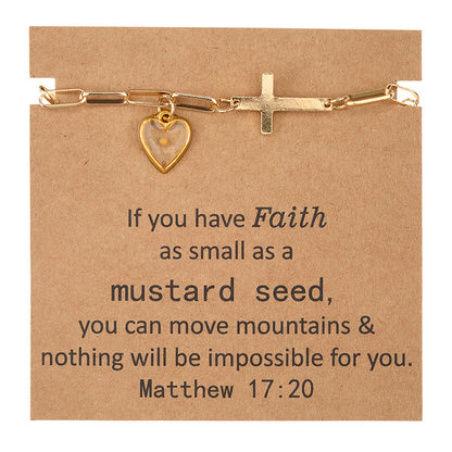HEART MUSTARD SEED BRACELET