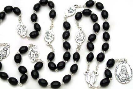 BLACK SEVEN SORROWS ROSARY