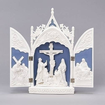 TRIPTYCH W/CRUCIFIXION DELLA ROBBIA