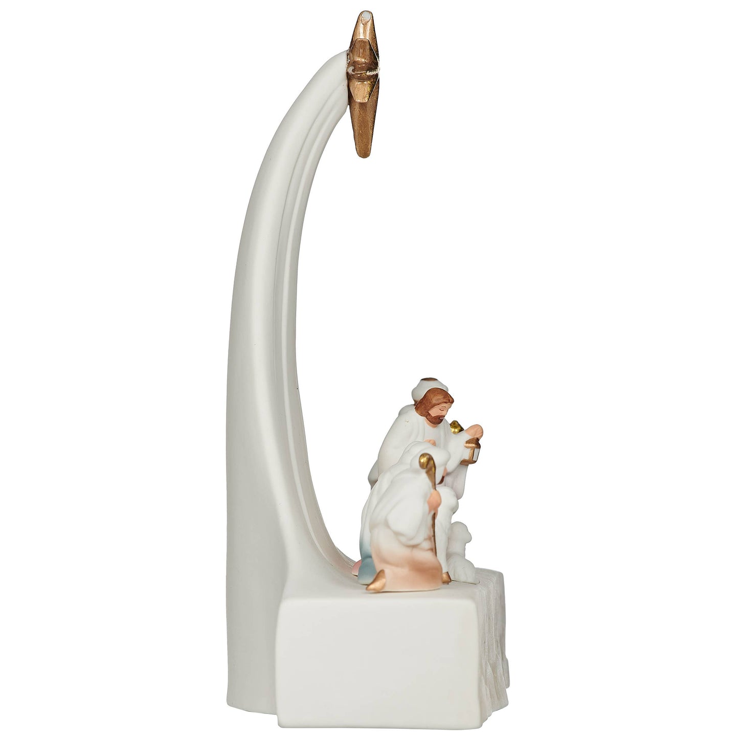 PORCELAIN NATIVITY SCENE DISPLAY 7.25"H LED
