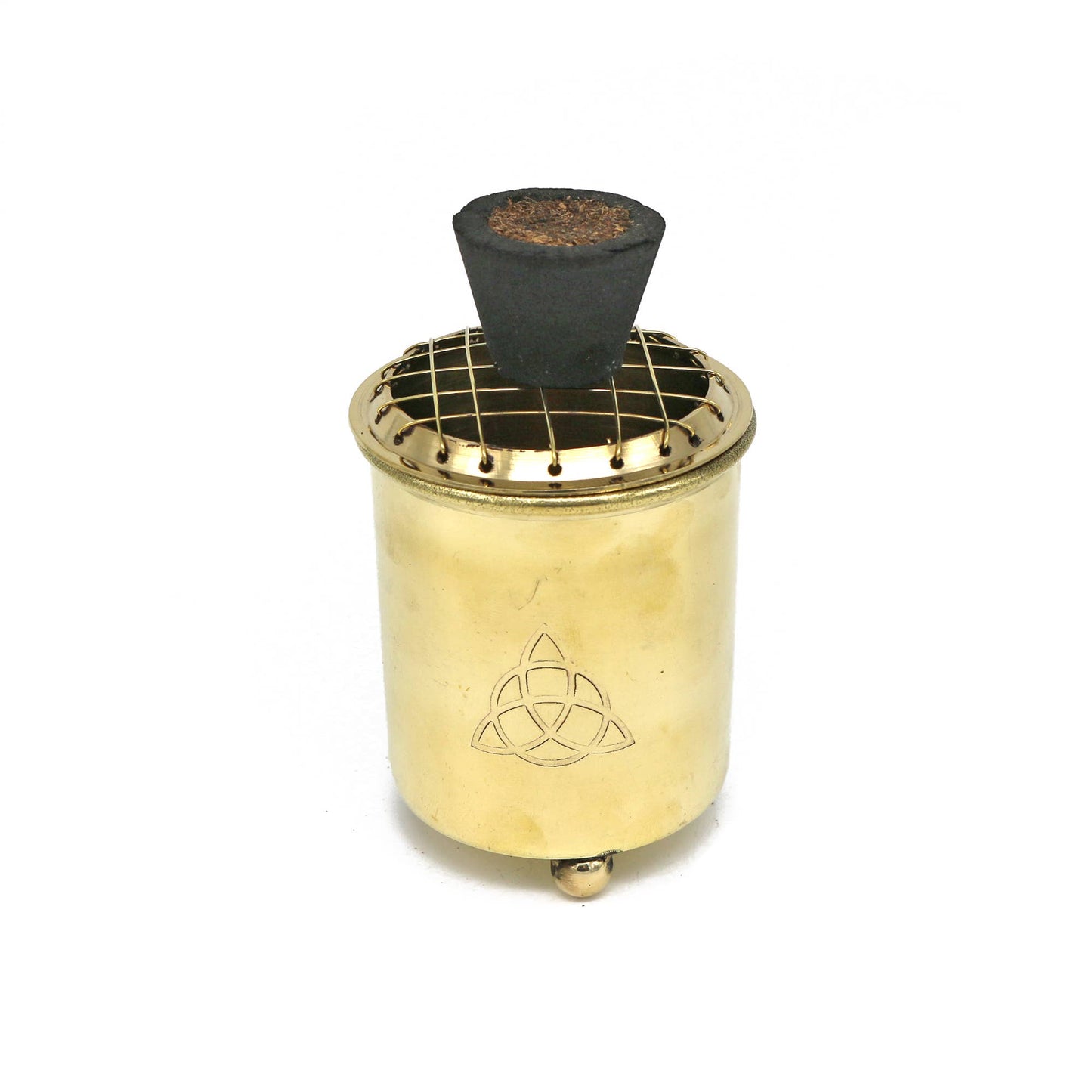 BRASS INCENSE BURNER: TRIQUETRA