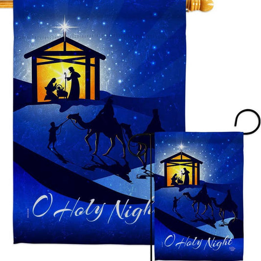 STAR OF BETHLEHEM WINTERTIME NATIVITY DECOR FLAG