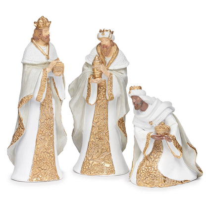 7-Pc Elegant Nativity Set W/ Gold Accents