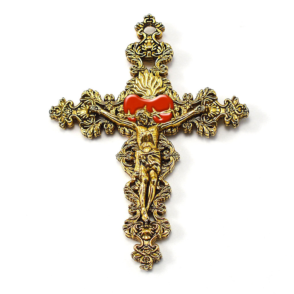 MERCIFUL JESUS DIVINE MERCY ROSARY WITH MURANO GLASS, CRYSTAL, AND HAND ENAMEL