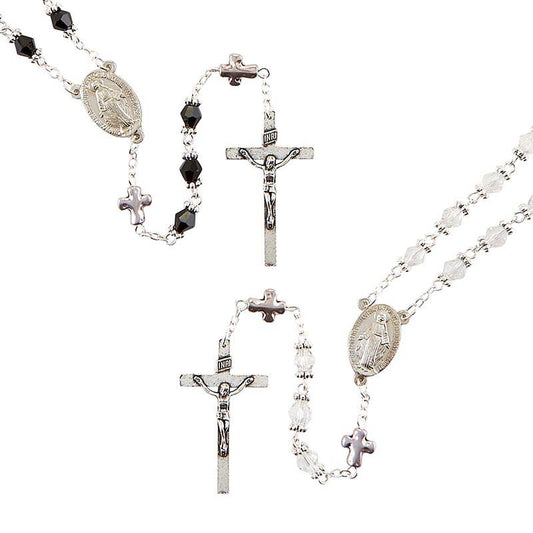 GLASS BEAD WEDDING ROSARY HIS & HERS SET